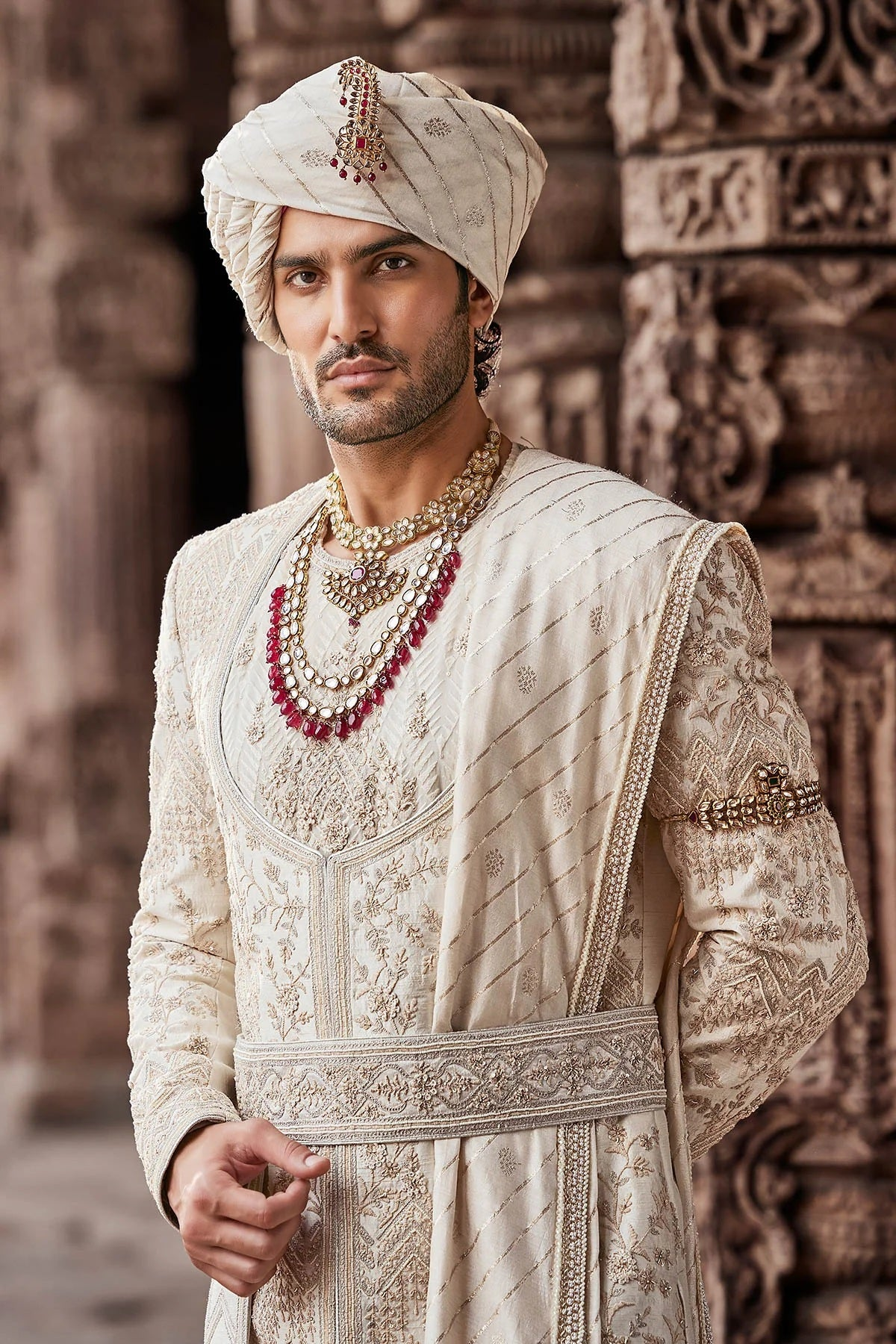 Nawabi sherwani for groom deals