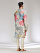 Multi Boho Silk Embroidered Kurta Set