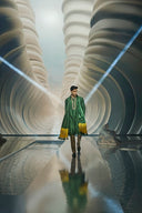 Green Silk Kurta Set with Dupatta and Highlight Embroidery