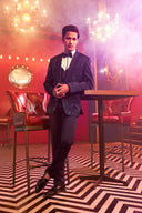 Deep Navy Embellished Cocktail Tuxedo Suit
