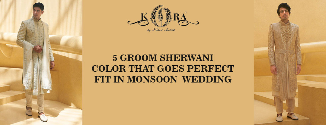 5 Groom Sherwani Colour That Goes Perfectly Fit In A Monsoon Wedding