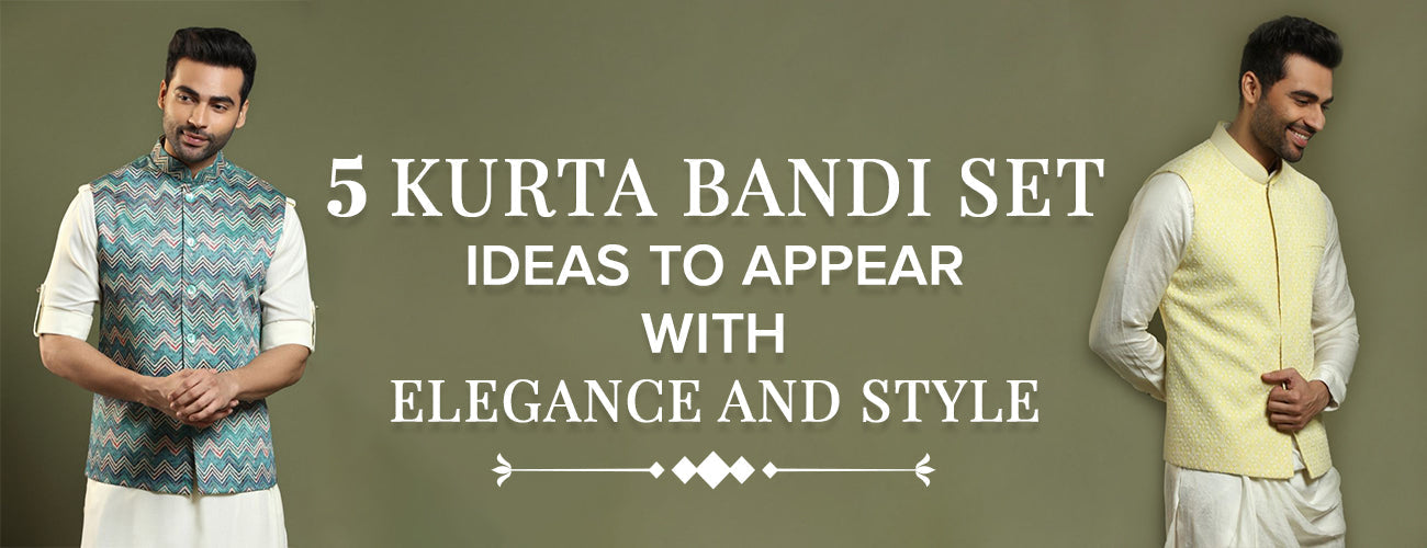 Best kurta bandi set for men in Koranm