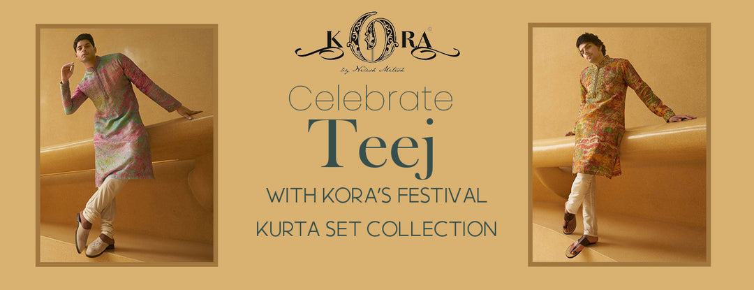 Celebrate Teej With Kora's Festival Kurta Set Collection