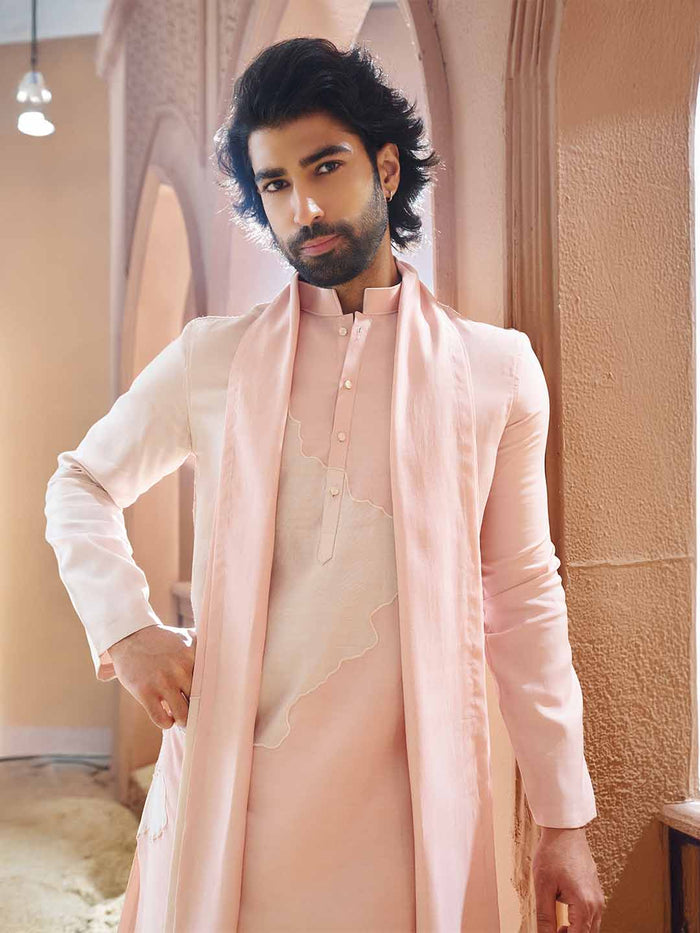 Classic Peach Kurta Set - KORANM
