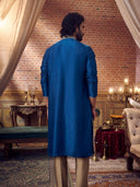 Elegant Rama Embroidered Kurta Set