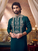 Elegant Green Embroidered Kurta Set