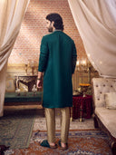 Elegant Green Embroidered Kurta Set