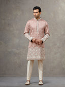 Onion Silk Kurta with Aligarhi Pant
