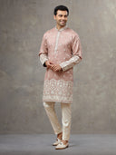 Onion Silk Kurta with Aligarhi Pant