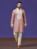 Onion Linen Kurta with Plazzo Pant