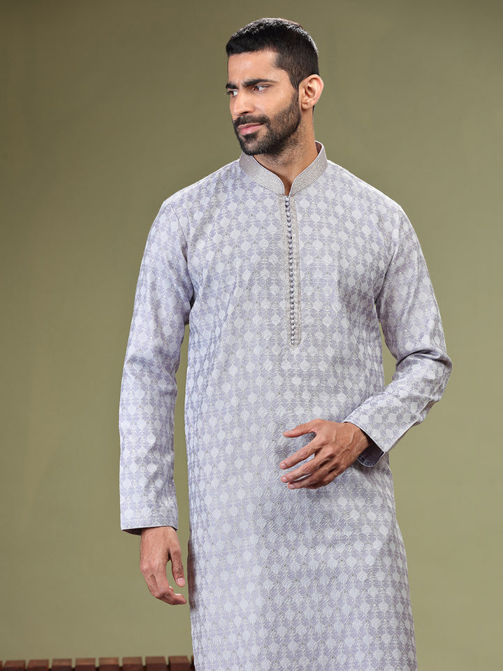 Kurta with jaquard fabric and Chudidar.