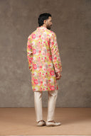 Mustard Silk Kurta with Aligarhi Pants
