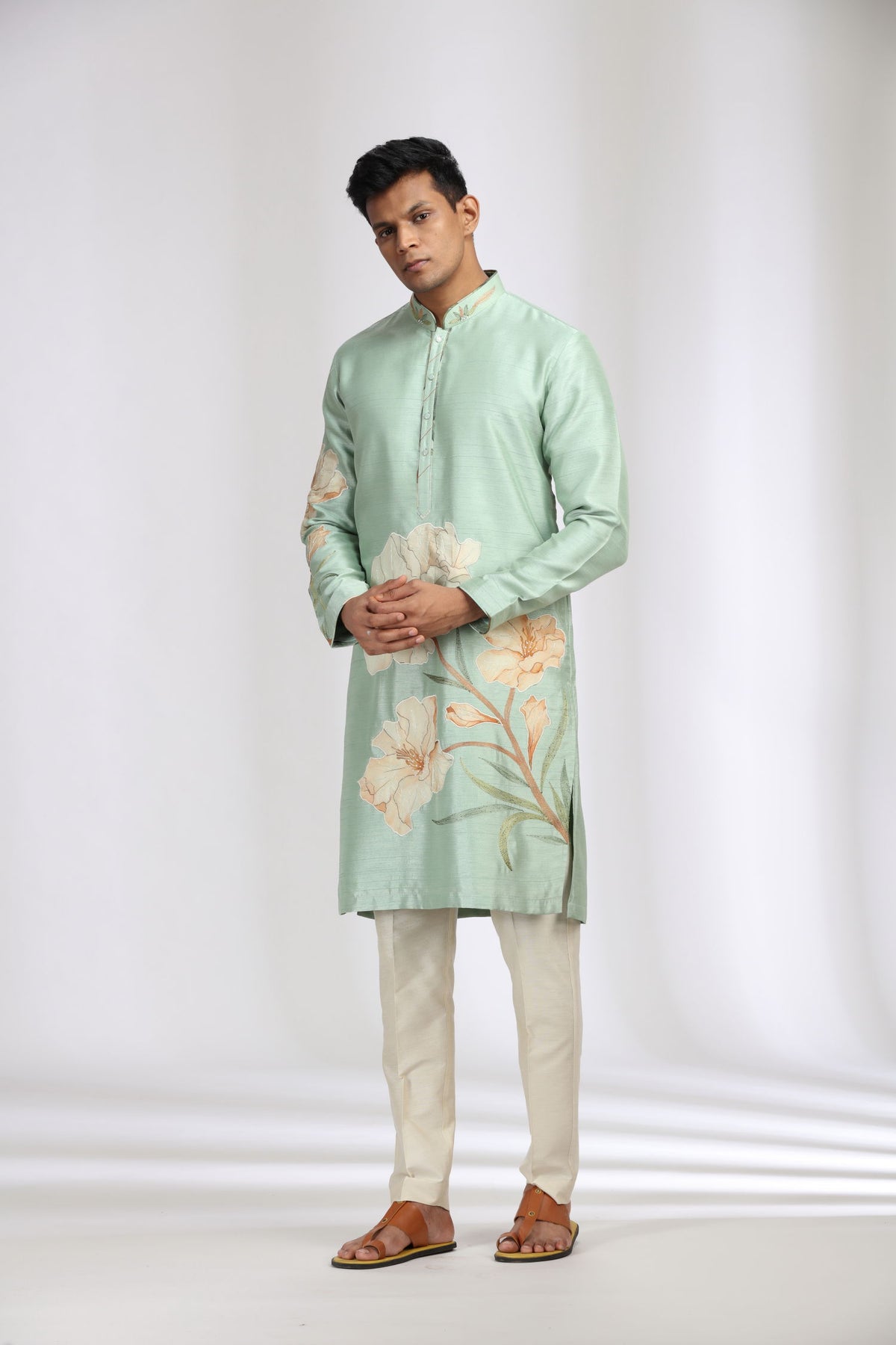 Pista Nysaa Silk kurta set - a refined choice for any occasion. - KORANM