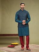 Rama Kurta with thread work on Bundi and Set with Chudidar