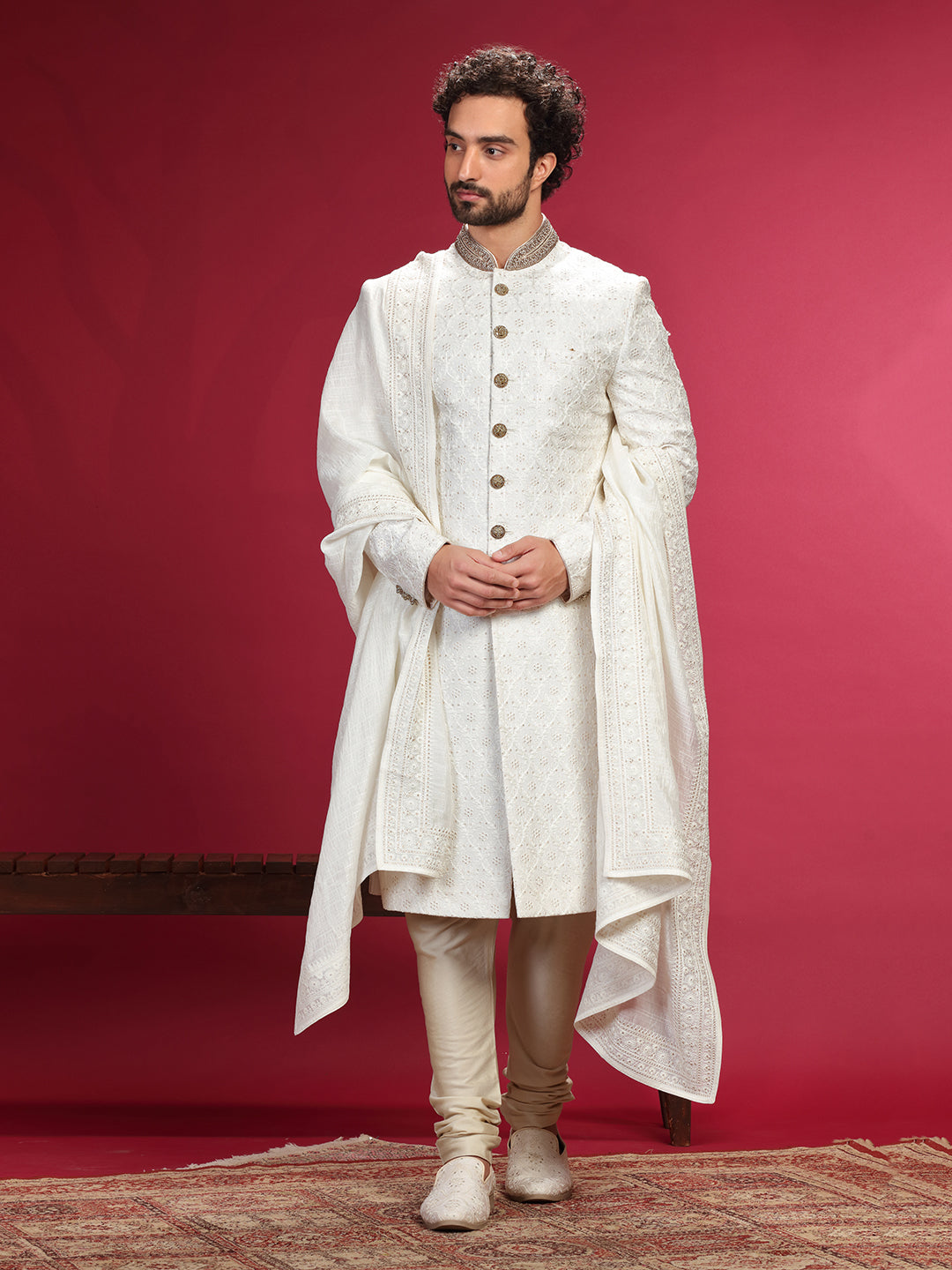 Buy Designer Wedding Sherwani for Men Online Kora KORANM