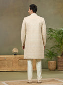 Fawn Embroidered Kia Silk Indo-Western Jacket Set