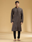 Timeless Charm in Black Embroidered Kurta Set