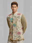 Men’s Natural Linen Bandi Shirt in Regular Fit