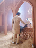 Premium brown Tissue Silk Bandi Set