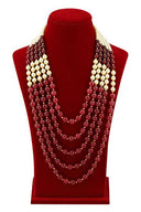 Dark Maroon Layered Moti Mala