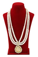 Snow White Layered Pearl Mala