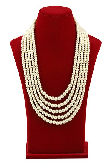 Timeless Pearl White Multi-layer Mala For Groom