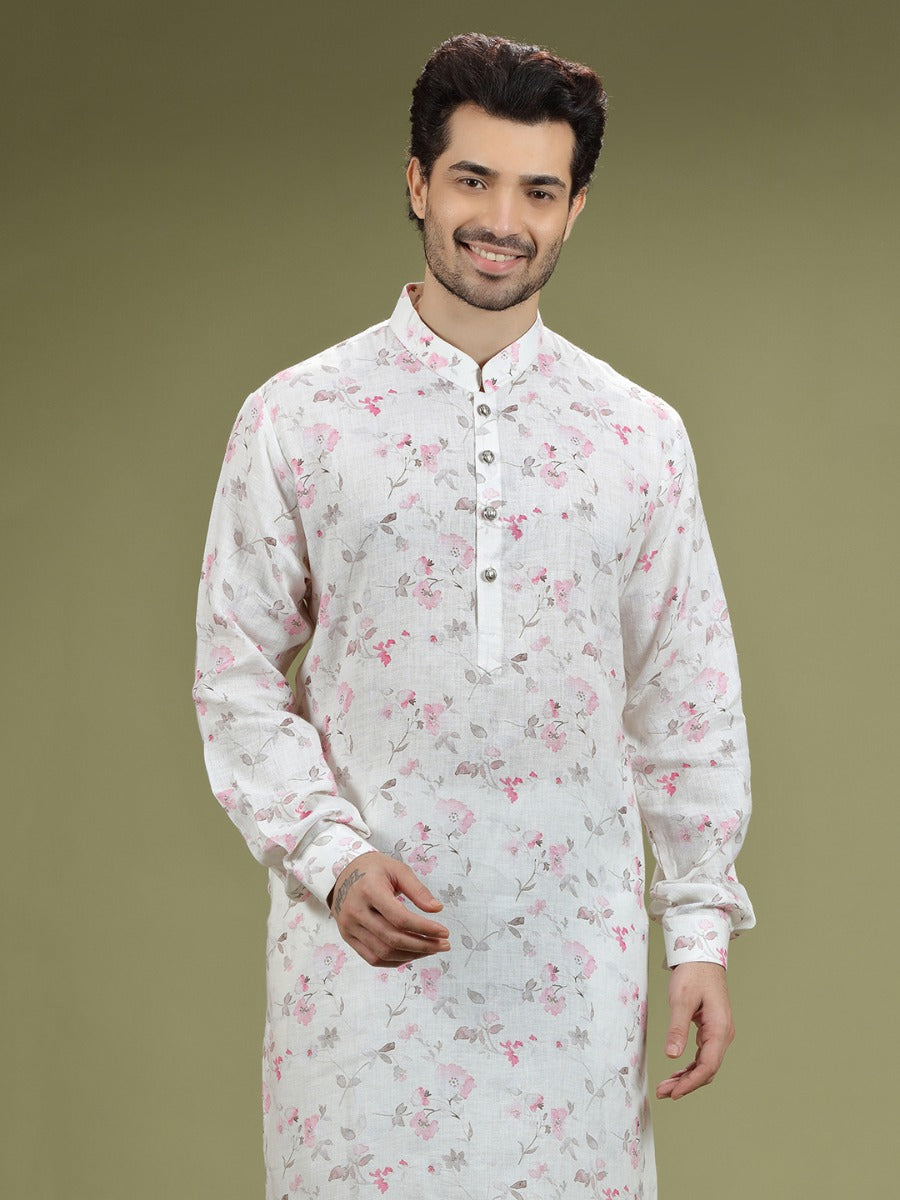 Pastel Dew Floral Printed Kurta Set