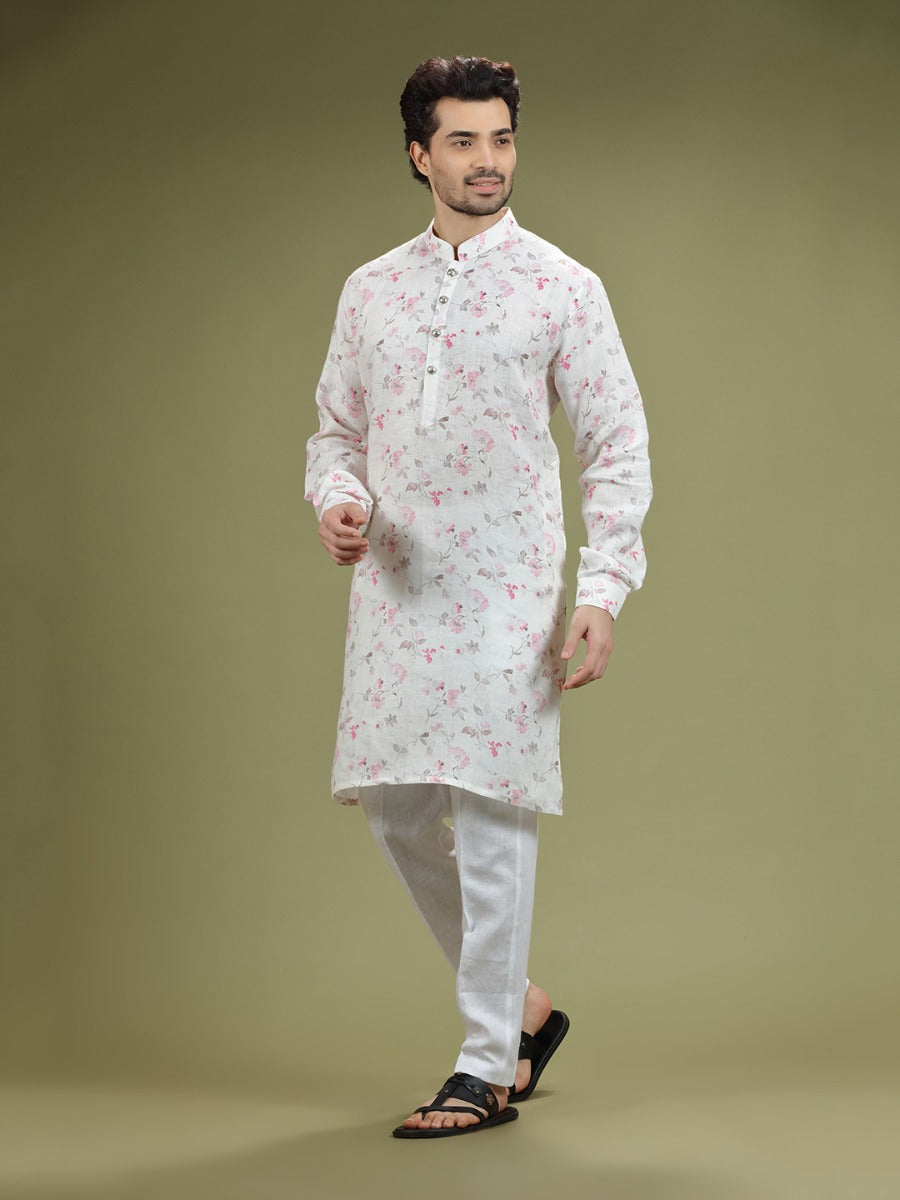 Pastel Dew Floral Printed Kurta Set