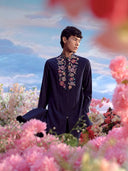 Navy Ulan Embroidered Jodhpuri Set