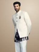 Cream Matka Silk Jodhpuri Set – Aditya Roy Kapur Collection