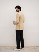 Natural Chest Motif Embroidered Silk Jodhpuri Set