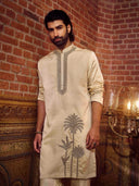 Classic Fawn Linen Kurta Set