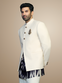 Cream Matka Silk Jodhpuri Set – Aditya Roy Kapur Collection