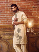 Classic Fawn Linen Kurta Set