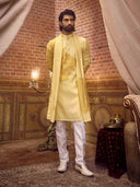 Vibrant Yellow embroidered Kurta Set with Dupatta
