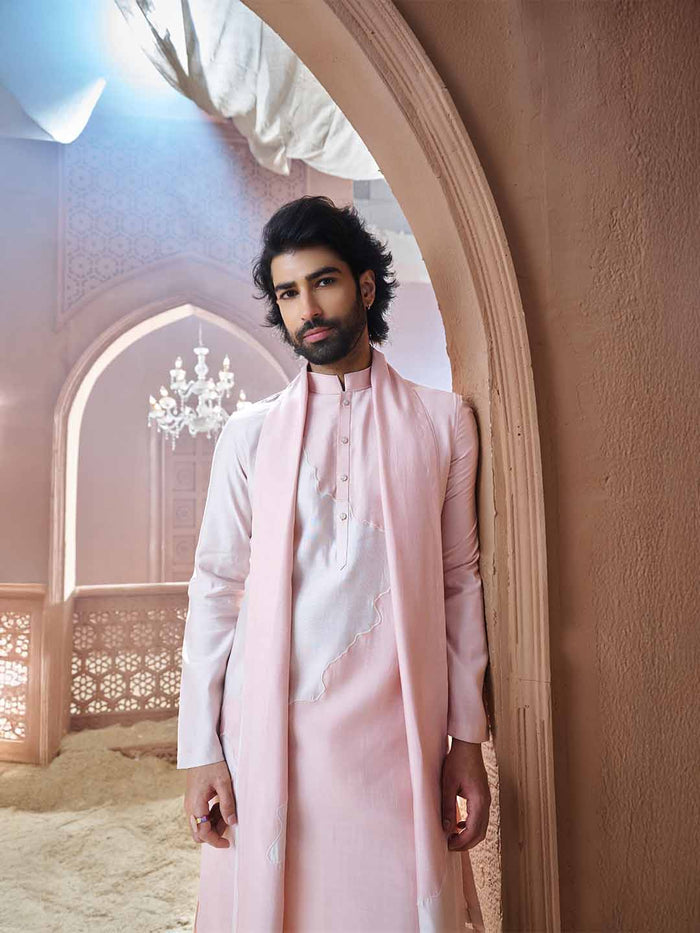 Classic Peach Kurta Set - KORANM
