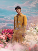 Mustard Hojri Silk Embroidered Jodhpuri Set