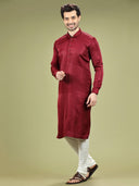 Sangria Wine Blended Silk Kurta Set