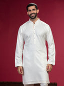 Cream Kurta with Sequin Work and Aligadi Pants