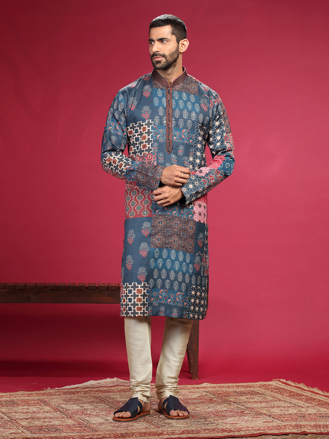Kurta with handwork highlights and Chudidar - KORANM
