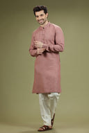 Dusty Bronze Linen Kurta Set - KORANM