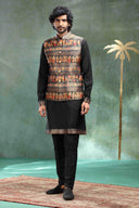  Printed Black Bandi Set