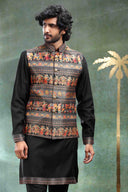  Printed Black Bandi Set