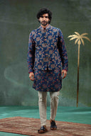 Embroidered Navy Blue Bandi Set