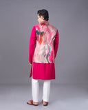 Effortless Elegance Pink Kurta Jacket Set