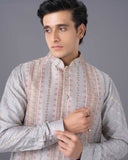 Subtle Grey Kurta Alighari Set