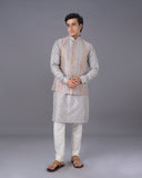 Subtle Grey Kurta Alighari Set