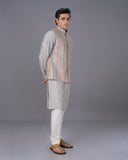 Subtle Grey Kurta Alighari Set
