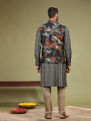 Kurta set with digital block pint on Bundi and Chudidar. - KORANM