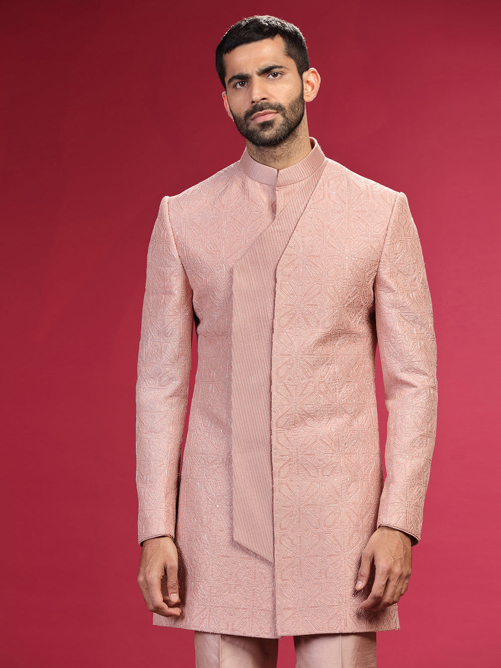 Indo-Western Set with Hand Highlight and Aligadi